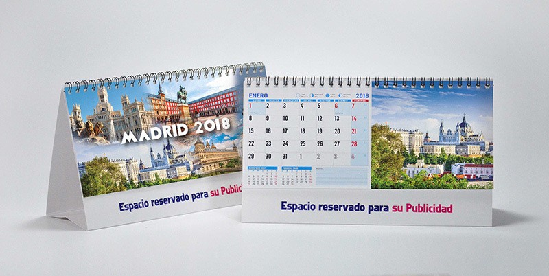 calendario con fotos de Madrid de sobremesa