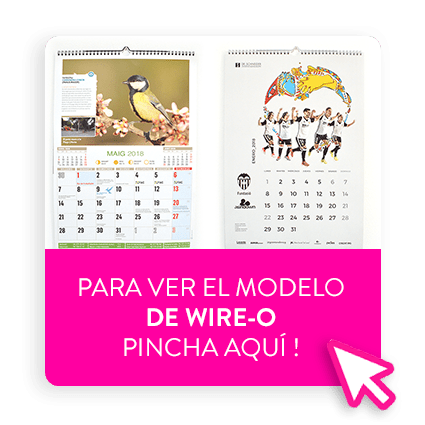 calendario de pared personalizado grapado