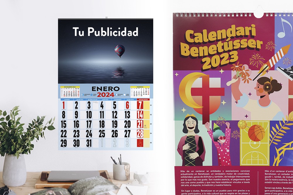 Calendarios personalizados de pared para 2025