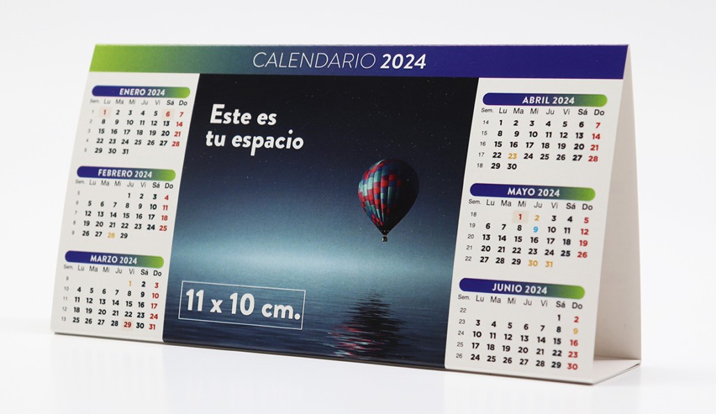 calendarios sobremesa personalizados Semestral, pirámide 2019