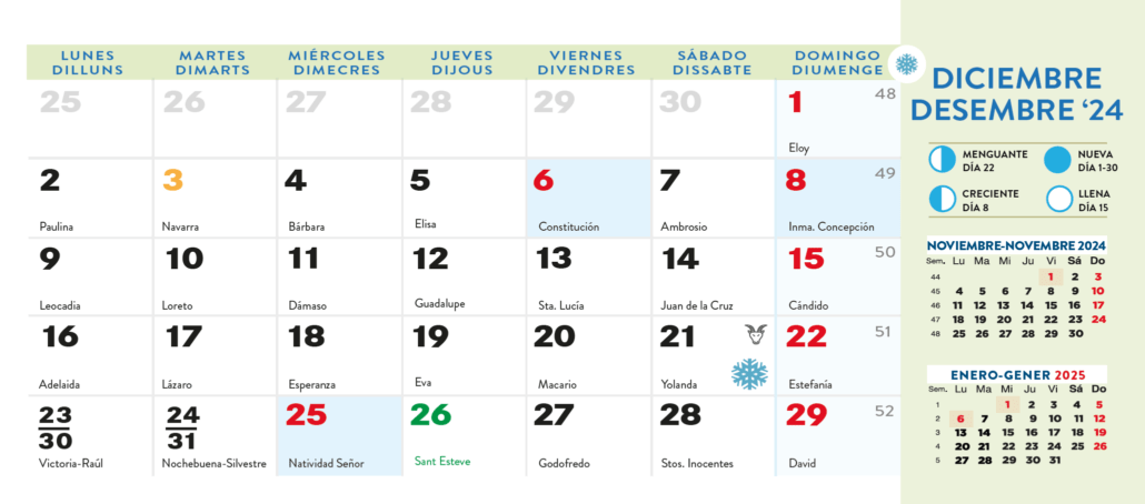 Calendarios festivos Cataluña