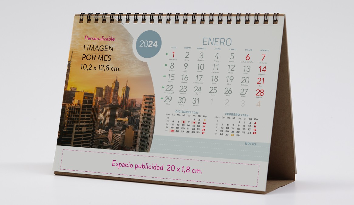 Un completo diseño de calendarios ecológicos único en el mercado de soportes reciclados para comprometernos todavía más con el medio ambiente.