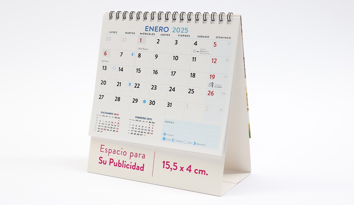 Calendario interior m notas