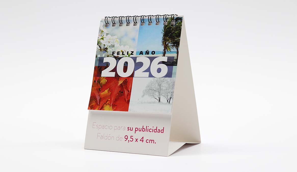 Calendario personalizado con anillas con portada mini