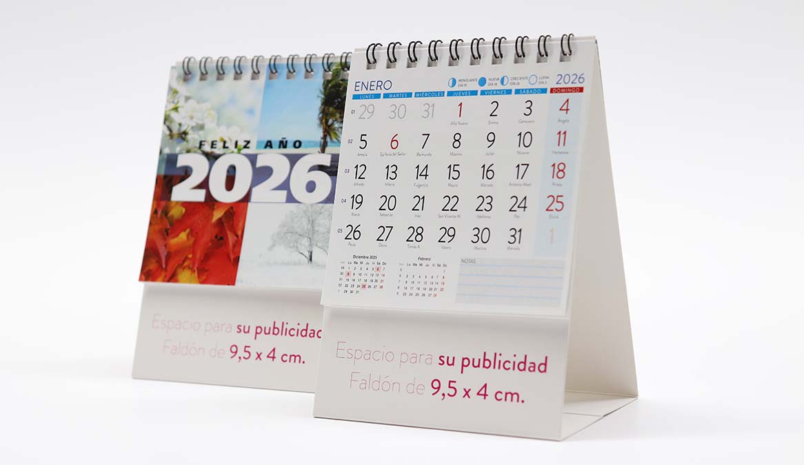 Calendario personalizado con anillas mini