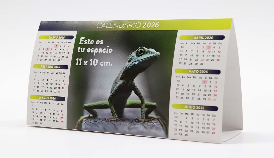 Calendario personalizado con semestral 11x10cm
