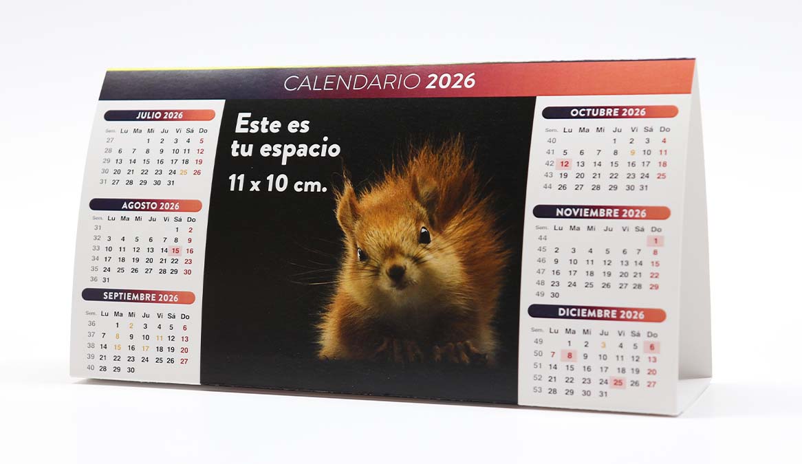 Calendario personalizado con semestral 11x10cm