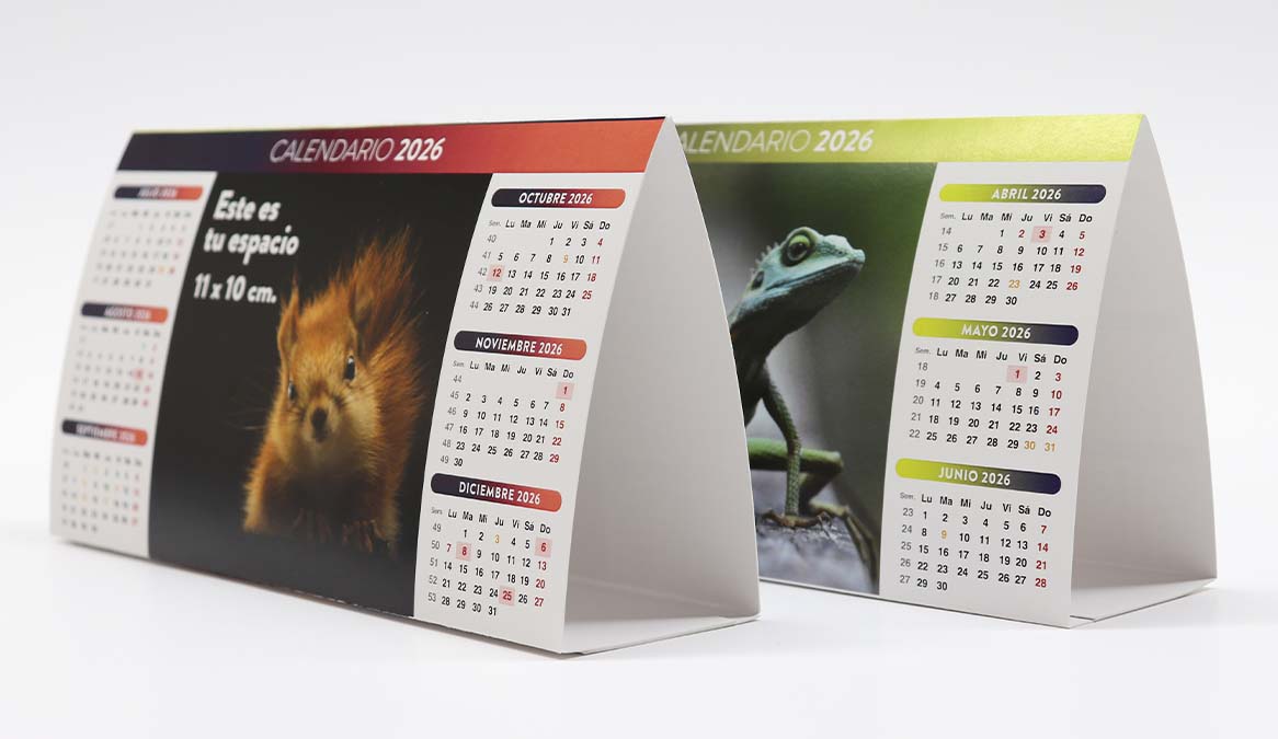 Calendario personalizado con semestral 11x10cm